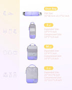 BAGSMART 6 Set /4 Set/2 Set Compression Packing Cubes for Travel, Lightweight Luggage Organizer Bags, Durable Space Saver Bag