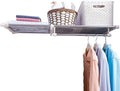 Hershii Closet Tension Shelf Expandable Telescopic Rod Heavy Duty Clothes Hanging Rail Adjustable DIY Storage Organizer Shoe 