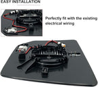 Ford F150 Right Side Heated Blind Spot Detection System Mirror - Convex Glass with Rear Holder