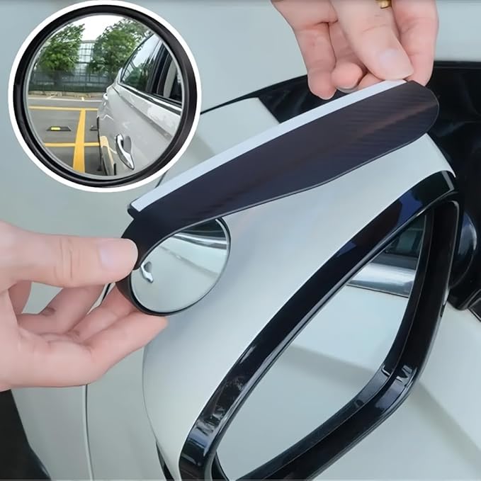 Car Blind Spot Mirror and Rearview Mirror Rain Cover, 2-in-1 Multi-functional Design for Enhanced Safety Driving with Expanded Field of View