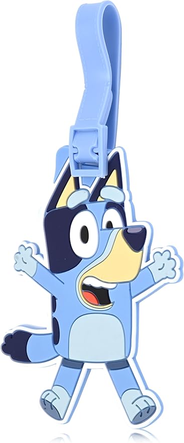 Bluey Luggage Tag for Boys 2 Piece Set | 4.25" Bluey Kids Luggage Tags for Suitcases | Travel Essentials Travel Cruise Ship E