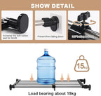 Hershii Expandable Closet Tension Shelf Rod Adjustable Metal Storage Rack Cabinet Organizer DIY Divider Separator Shelves for