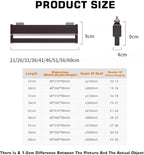 Heavy Duty Pull Out Clothes Rail, Extendable Closet Rod with 2 Sliding Tracks, Adjustable 21-60cm Clothing Hanger Rack, Suppo