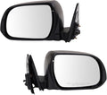 TRQ 2 Piece Driver and Passenger Side Mirror Assembly Set Electric Adjustment Non-Heated No Memory Black Compatible with 2008