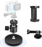 UTEBIT 66mm Magnetic Camera Mount 1/4 Thread, Gopro Magnet Car Screw Mount Set Black