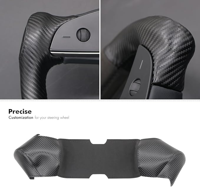 MEWANT Hand Stitched Tesla Model S Yoke Steering Wheel Cover Wrap for Tesla Model S 2021-2023 / Model X 2021-2023 Tesla Yoke Steering Wheel Accessories