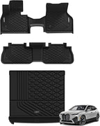 LASFIT Floor Mats & Cargo Liner for BMW IX 2022-2024 2025 2026 xDrive45 xDrive50 xDrive60 M60 M70, All Weather Protection Floor Liners, TPE Car Mat for BMW Accessories 1st & 2nd Row & Trunk Full Set