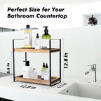 Giftacity Bathroom Counter Organizer and Storage - Kitchen Countertop Organizer for Bathroom Sink and Coffee Bar, 2-Tier Vani