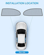 Car Window Shades for Toyota-Camry(2018-2024),2-Pack Rear Window Sun Shades for Baby – Breathable Mesh, UV & Heat Blocker, Privacy Protection for Camping, Travel, Sleep & Nursing