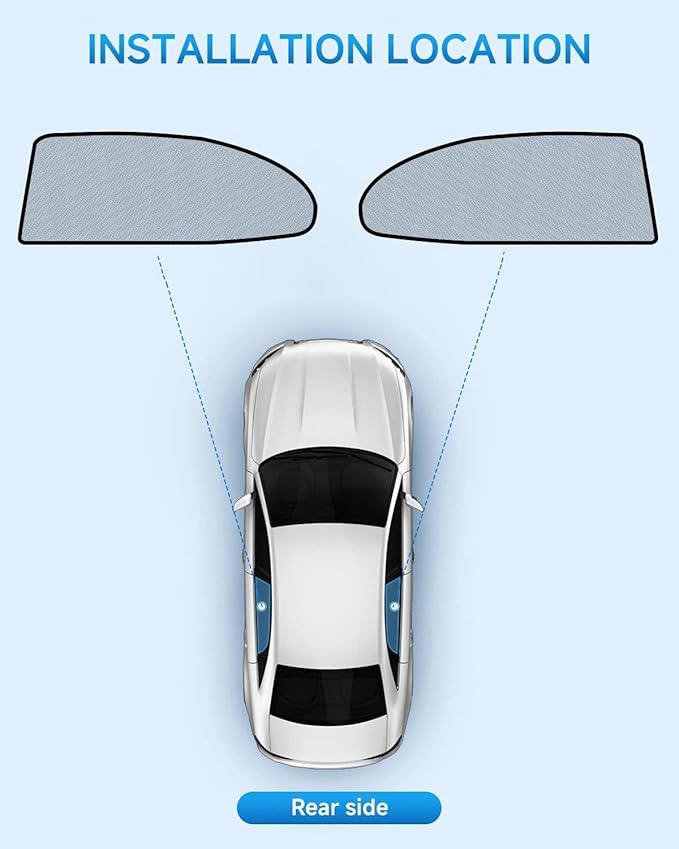 Car Window Shades for Toyota-Camry(2018-2024),2-Pack Rear Window Sun Shades for Baby – Breathable Mesh, UV & Heat Blocker, Privacy Protection for Camping, Travel, Sleep & Nursing