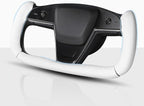 Steering Wheel Cover for Tesla Yoke Steering Wheel, Car Steering Wheel Cover for Tesla Model S 2021-Present/Model X 2021-Present Steering Wheel Accessories White