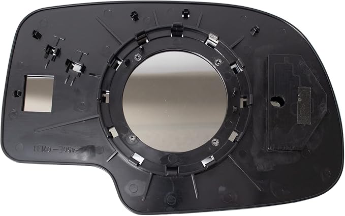 TRQ Driver Side Power Mirror Glass Snap On Clear Compatible with 1999-2007 Chevrolet Silverado Suburban Tahoe Avalanche GMC S