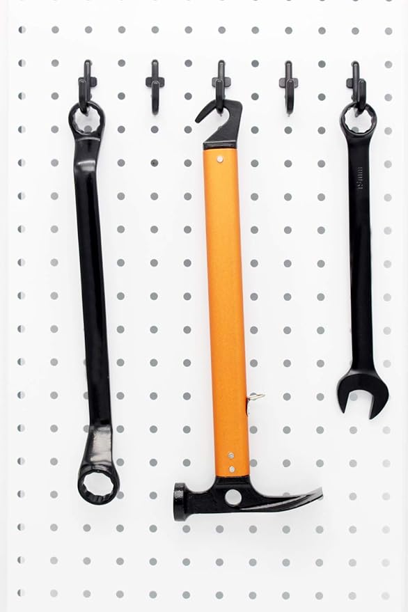 Colorstorm Pegboard Hooks Kit 500PKS Pegboard J Hook Assortment Black Peg Hooks (500 PK, Black)