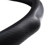 Quick Install Sporty Carbon Fiber Pattern Steering Wheel Cover Universal fit 14½ to 15 inches Car Sendan Coupe SUV Pickup 14.5 to 15