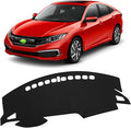 FIILINES Dash Cover Compatible with Honda Civic Coupe Sedan/Hatchback 2016-2021(Not Fit 2022 Civic) Dashboard Mat Cover Car A