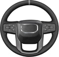 MEWANT Steering Wheel Cover for GMC Sierra Steering Wheel Cover for GMC Sierra 1500 / Sierra 1500 Limited/Sierra 2500 / Sierra 3500/ Yukon (XL) Hive Microfiber Leather
