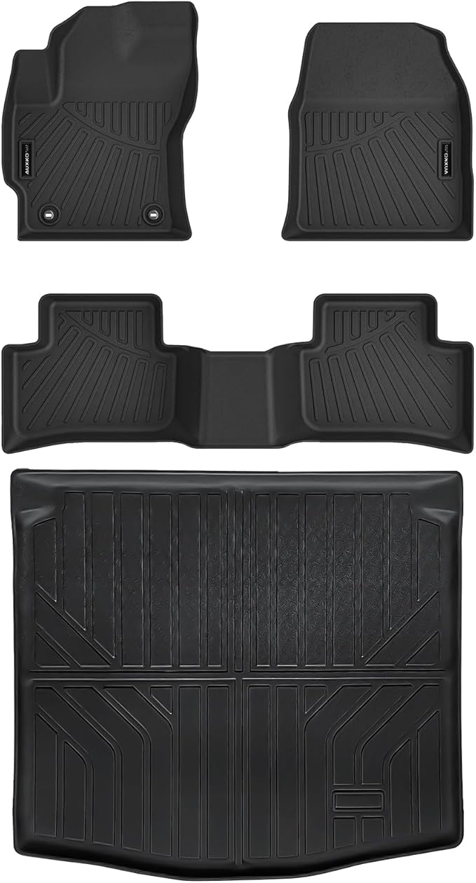 Auxko All Weather Floor Mats Cargo Mat Fit for 2026 2025 2024 2023 2022 Toyota Corolla Cross AWD(Not Fit Hybrid) TPE Liners Accessories All Season Guard Odorless Anti-Slip