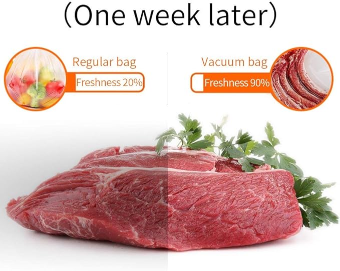 Vacuum Sealer Bags Rolls 2-Pack 11"X50' Commercial Grade BPA Free Double Sides Textured Vacuum Seal Bags Compatible with Food