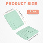 HARFINGTON 2Pcs Car Sun Visor Organizer 6.02" x 4.76" Leather Multi-Pocket Visor Card Sleeve Pocket Car Truck SUV Interior Storage Pouch for Driving License Credit Card Bill Sunglasses, Blue