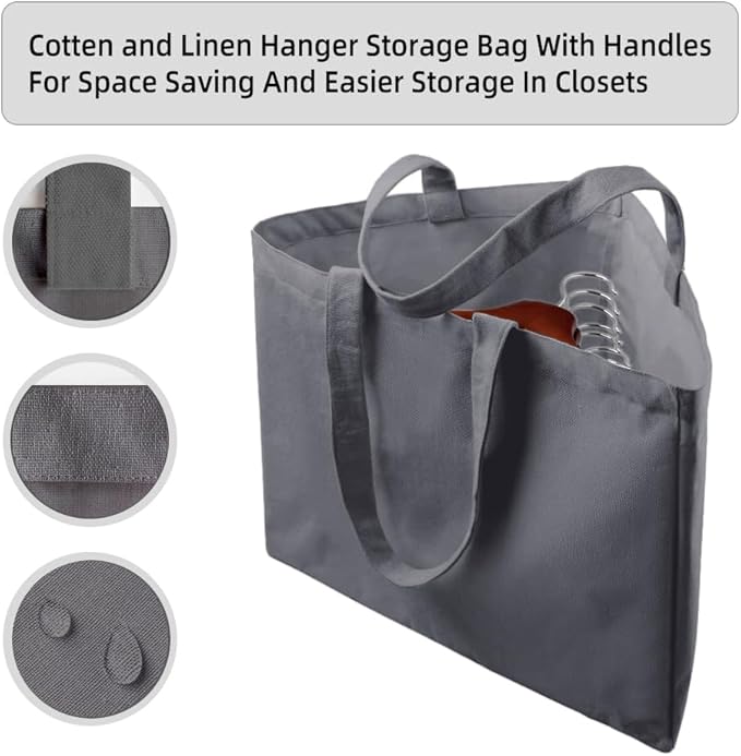 Clothes Hanger Organizer Holder for Space Saving, Fresheracc Hanger Triangle Storage Bag with Handles for Closet Tidier Laund