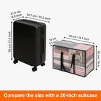 Vieshful 5 Pack Clear Comforter Storage Bag, 40L Clothes Storage Bag with Zipper Closet Organizer, Plastic Storage Containers