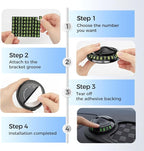 Multifunction Car Anti-Slip Mat, Non-Slip Dashboard Storage Pad with 360° Rotatable Phone Holder & Temporary Parking Number, 