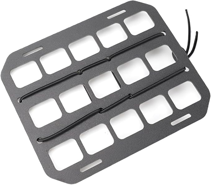 Vehicle Rigid MOLLE Panel, Headrest Organizer EDC Pouch Tool Holster, Tactical Gear Seat Back Rack Truck Equipment Mount Plate, Auto Interior Modular Storage Shelf Accessory (Headrest Panel)