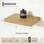 Vivelove 12 Inch Deep Floating Shelves 16 inch Long, Over Toilet Shelf with Invisible Brackets, for Bedroom Bathroom Living R