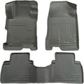 Husky Liners Weatherbeater Floor Mats | Fits 2006-2011 Honda Civic 4-Door | Front & 2nd Row, 3-pc Grey - 98412