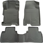 Husky Liners Weatherbeater Floor Mats | Fits 2006-2011 Honda Civic 4-Door | Front & 2nd Row, 3-pc Grey - 98412