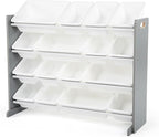 Humble Crew Supersized Toy Storage Organizer with 16 Removable Bins, Grey/White – Large Toy Storage for Toddlers Ideal for Ki