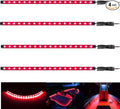 Boat Led Strip Lights, 4 Pcs 24'' Marine Boat Interior Courtesy Deck Navigation Lights, Super Bright Waterproof Marine Led Lights Strip for 12V Pontoon Fishing Boat Yacht Kayak Sailboat (Red)
