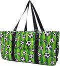 NGIL Extra Large Utility Tote Reusable Grocery Bag Oversized Collapsible for Groceries, Storage, Picnic, Beach (Soccer Goal-Black)