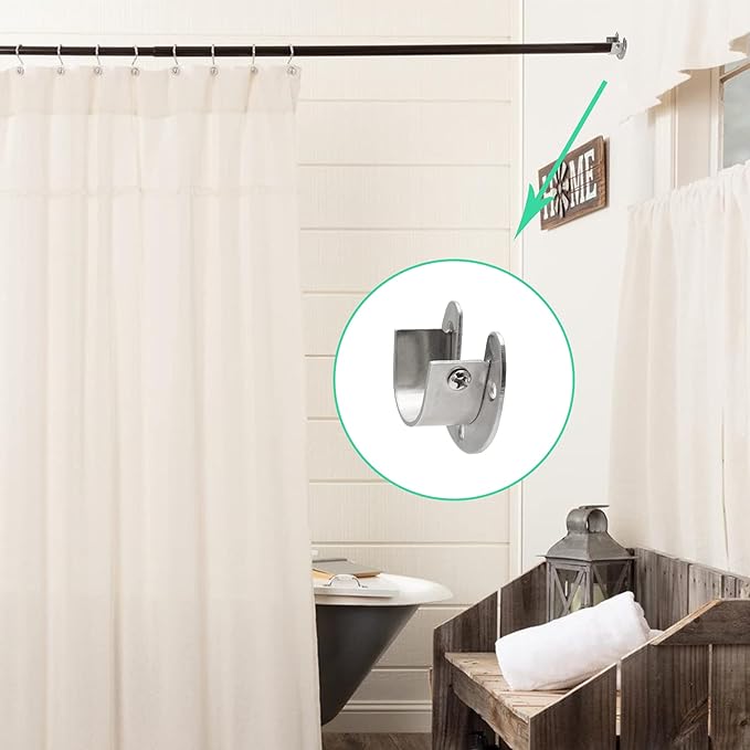 8 Packs Stainless Steel Closet Rod End Supports 1-1/3 Inch Wardrobe Bracket Heavy Duty Closet Pole Sockets Flange Rod Holder,