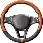 COFIT Breathable Car Steering Wheel Cover 15 inch Auto Universal Leather Wrap Non-Slip Steeringwheel Protector Automotive Int