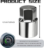 Wheel Lock Key Lug Nut Key Locking Lug Nut Removal Tool for Toyota Lexus Tacoma Senna, Security Nuts Socket Wrench Anti-Theft