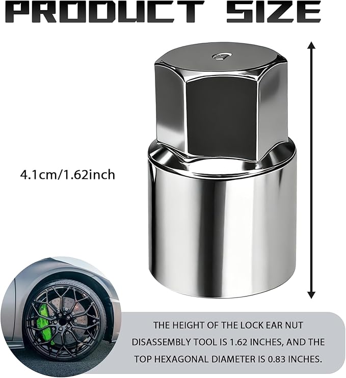 Wheel Lock Key Lug Nut Key Locking Lug Nut Removal Tool for Toyota Lexus Tacoma Senna, Security Nuts Socket Wrench Anti-Theft