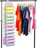 Legging Storage Bag Storage Hanger Can Holds 24 Leggings or Shirts Jeans Compartment Storage Hanger, Foldable Leggings Organi