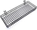 Black Metal Wire Hanging Basket, Multifunction Creative Mesh Wall Grid Holder Storage Organizer Plant Holder Shelf Flower Pot