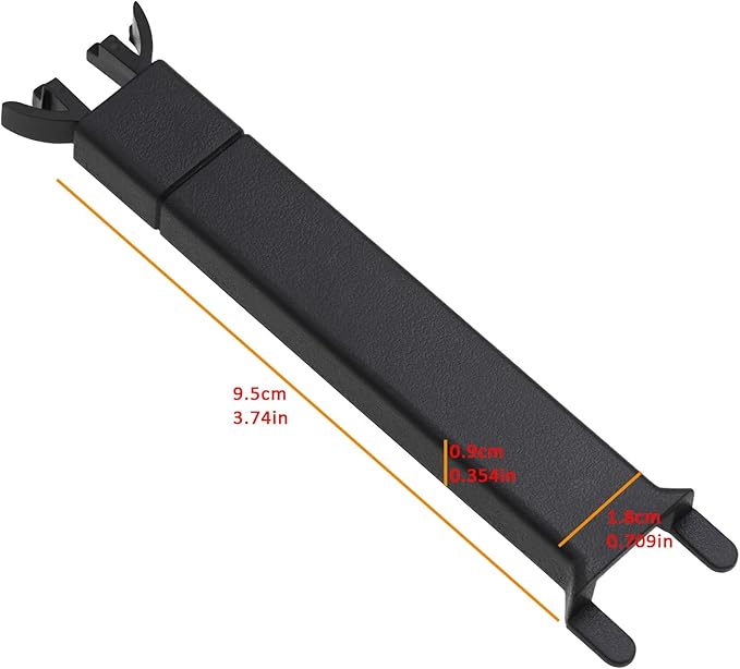 2X Rearview Mirror Wire Cover with Fixing Wires 9.5x1.8x0.9cm for Universal Car Rearview Mirror, Black