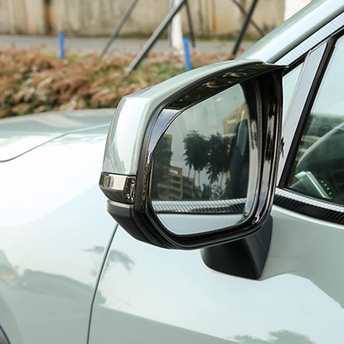 ERIDANUS Auto Accessories Fit for RAV4 2024 2023 2022 2021 2020 2019 Side Rearview Mirror Rain Eyebrow Cover Trim (Glossy Black) ABS 2 PCS
