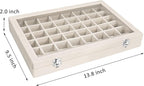 Vicoter Velvet Jewelry Tray 48 Compartments Jewelry Display Organizer with Transparent Cover Rings, Earrings, Necklaces, Pend