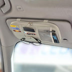 Car Sun Visor Organizer, Auto Interior Accessories Pocket Organizer - Car Truck SUV Storage Pouch Holder, with Multi-Pocket Net Zipper (Gray)