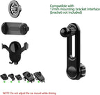 17mm/0.67" Ball Joint Extension Arm for Car Vent Phone Holders – 2.04-Inch (52mm) Adjustable Length with 360° Swivel & Phone Holder Mounting Clip, Black