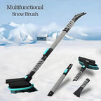 58" Car Snow Brush & Ice Scraper Long Snow Brush for Car Extendable, Upgraded Heavy Duty Pivoting Snow Broom for SUV Trucks Windshield