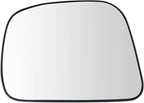 TRQ Driver Side Mirror Glass with Backing Plate Snap On Clear Compatible with 2007-2012 Nissan Versa Hatchback 2007-2011 Vers