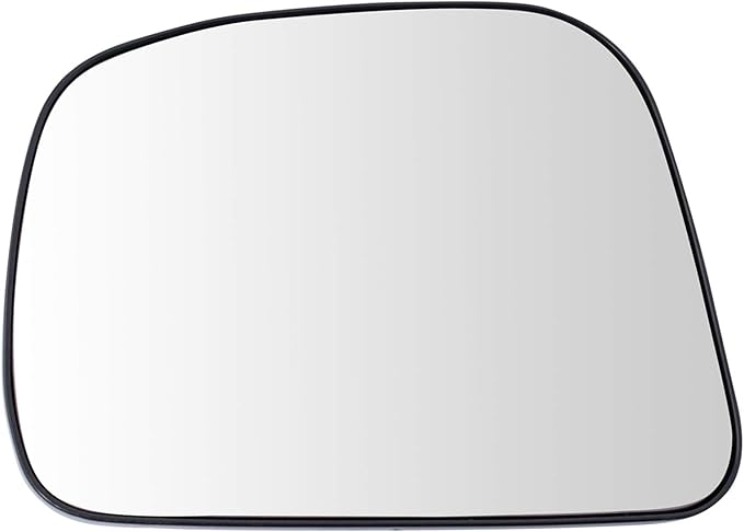 TRQ Driver Side Mirror Glass with Backing Plate Snap On Clear Compatible with 2007-2012 Nissan Versa Hatchback 2007-2011 Vers