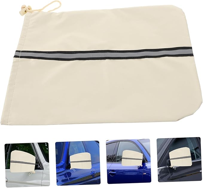 2pcs Car Side Mirror Cover Reflective Strip Frost for Rear View Mirrors Easy Installation Fit for Vehicles