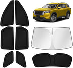 KUST Car Window Shades for 2022-2025 2026 Nissan Pathfinder Accessories Windshield Sun Shade Side Rear Window Covers Sunshade Privacy Protection for Camping Blackout UV Block Full Set 8PCS