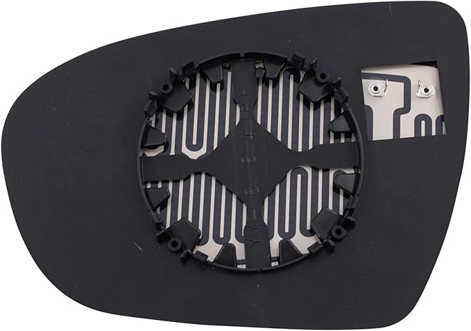 TRQ Passenger Side Power Heated Mirror Glass with Backing Plate Snap On Compatible with 2011-2016 Kia Optima